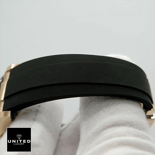 Rolex Cosmograph Daytona White Gold Meteorite 116519LN Replica 8 Rolex Cosmograph Daytona 116515LN-0014 Black Rubber Bracelet Replica