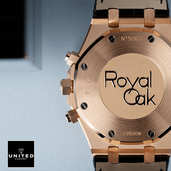 Audemars Piguet Royal Oak Chronograph 26320OR.OO.D002CR.01 Replica 1 Audemars Piguet Royal Oak Yellow Gold Case Replica upside view