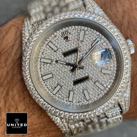 Rolex Datejust 116334 Iced Out Diamond Pave Dial Replica 2 Rolex Datejust 116334 Iced Out Gem-Set Bezel Replica
