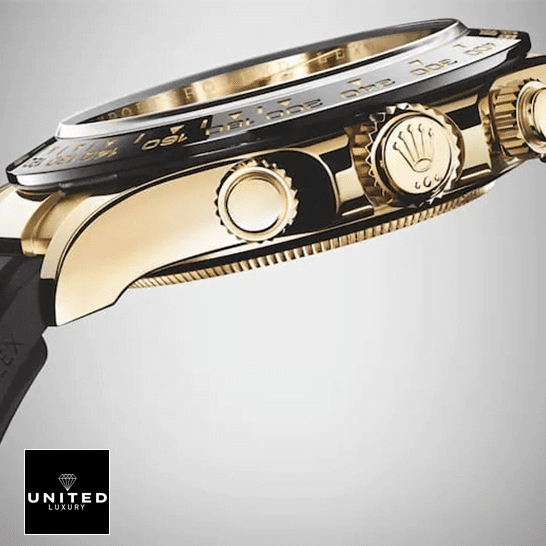 Rolex Daytona Cosmograph 116518LN Gold Dial Replica 6 Rolex Daytona 116518LN Yellow Gold Button & Crown Pusher Replica