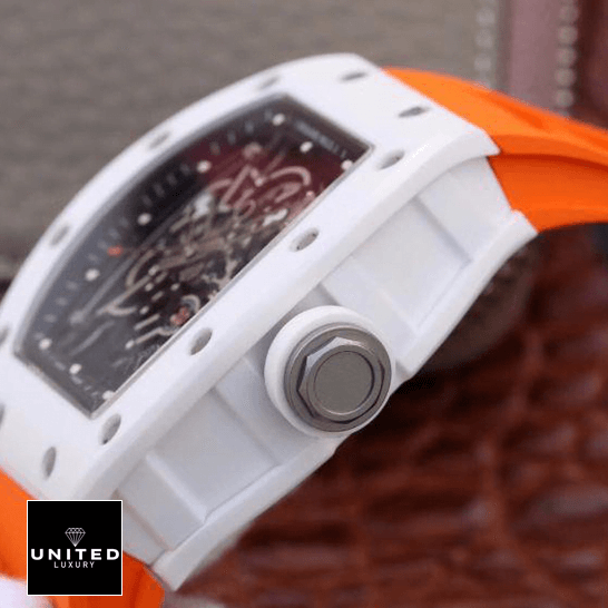 Richard Mille Ceramic Replica 2 richard mille RM055 KV V2 white ceramic skeleton dial replica right