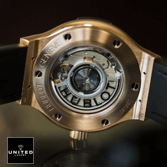 Hublot King Gold Replica 6 Hublot Geneve 511.OX_.1181.LR Classic Fusion Gold Case Replica upside view