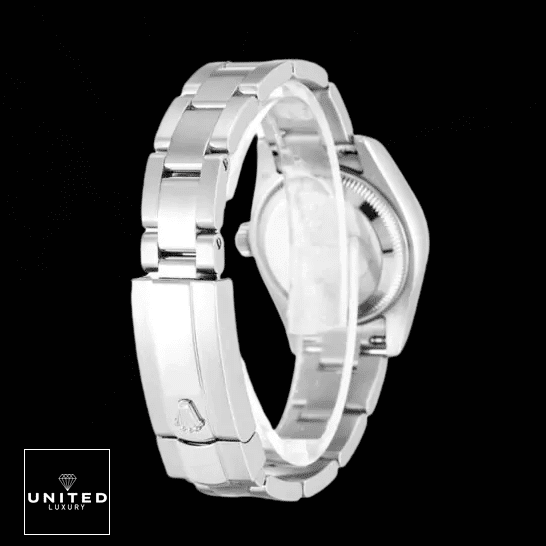 Rolex Lady Datejust Replica 2 Rolex Datejust 179179 Oyster Replica Fold Clasp on the Rolex logo