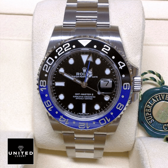 Rolex GMT-Master II Black Dial Batman Bezel 116710BLNR Oyster Replica 3 Rolex GMT-Master II Black Dial Batman Bezel 116710BLNR Oyster Replica in the Rolex box