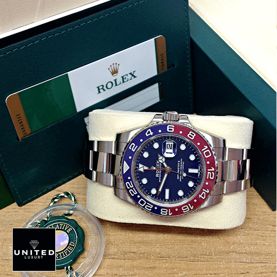 Rolex 116719BLRO Replica 3 Rolex GMT-Master II Blue Dial & Red/Blue Bezel 116719BLRO Replica & Guarantee Card