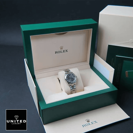 Datejust Dark Grey Replica 3 Rolex Datejust 279160 Oyster Stainless Steel Grey Dial Replica in the rolex box