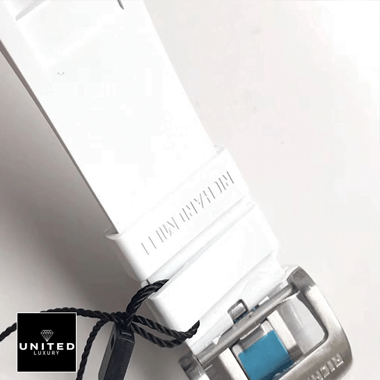 Bubba Watson Watch Replica 5 Richard Mille RM55 White Rubber Bracelet Replica steel clasp