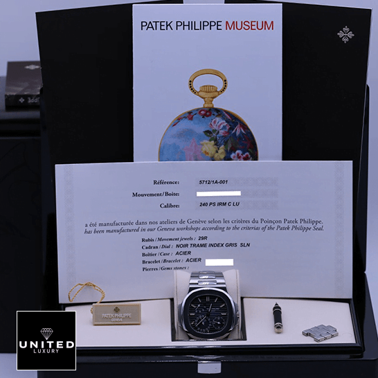 Patek Philippe 5712/1A Moon Phase Replica 3 Patek Philippe Nautilus Steel Blue Dial Moon Phase 57121A-001 Replica in the box