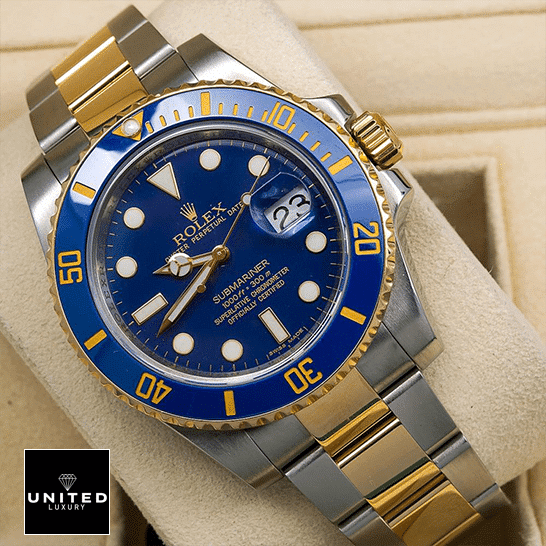 Rolex Submariner Date Two Tone Blue Dial 16613 Replica 5 Rolex Submariner Date Two Tone Oyster Bracelet Blue Dial 16613 Replica