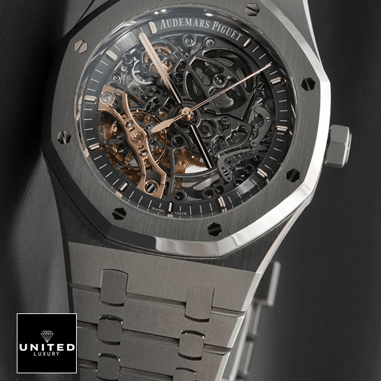 AP Openworked Replica 2 Audemars Piguet Stainless Steel Case Skeleton Dial Replica front view