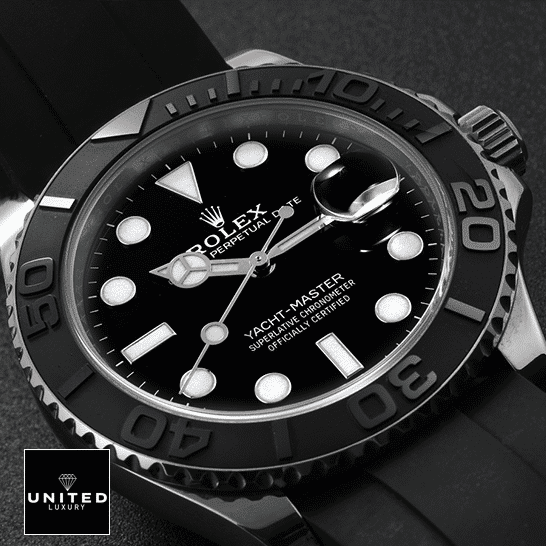 Rolex Yacht-Master 226659 White Gold Automatic Rubber Black Dial Replica 1 Rolex Yacht-Master 226659 Black Bezel Replica