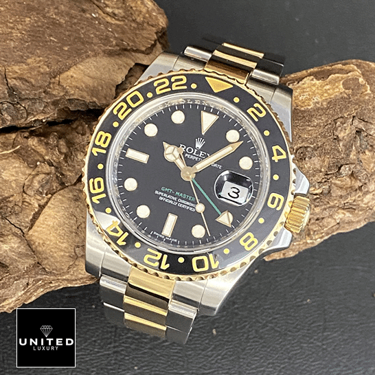 Rolex Gmt Two Tone Replica 5 Rolex GMT-Master II 116713 Two Tone Black Dial Oyster Replica