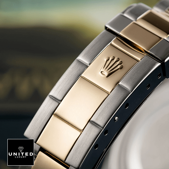 Rolex Submariner Date Two Tone Blue Dial 16613 Replica 3 Rolex Submariner Date Two Tone Oyster Bracelet Fold Clasp on the Rolex Logo 16613 Replica