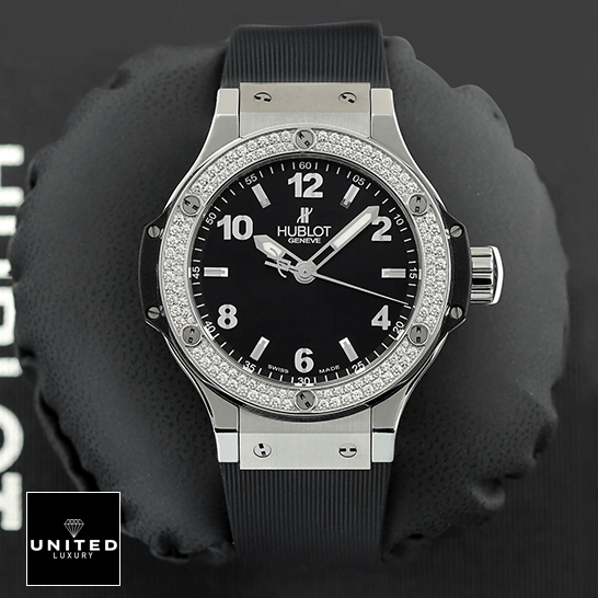 Hublot Diamond Bezel Replica 4 Hublot Big Bang Steel Black Dial Diamond Bezel Replica in the box
