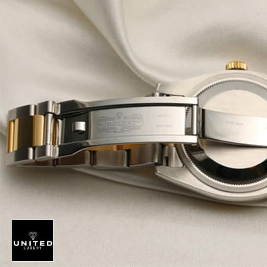 Rolex Datejust Yellow Gold Black Dial 116203 Oyster Replica 3 Rolex Datejust 116203 Open Fold Clasp Replica