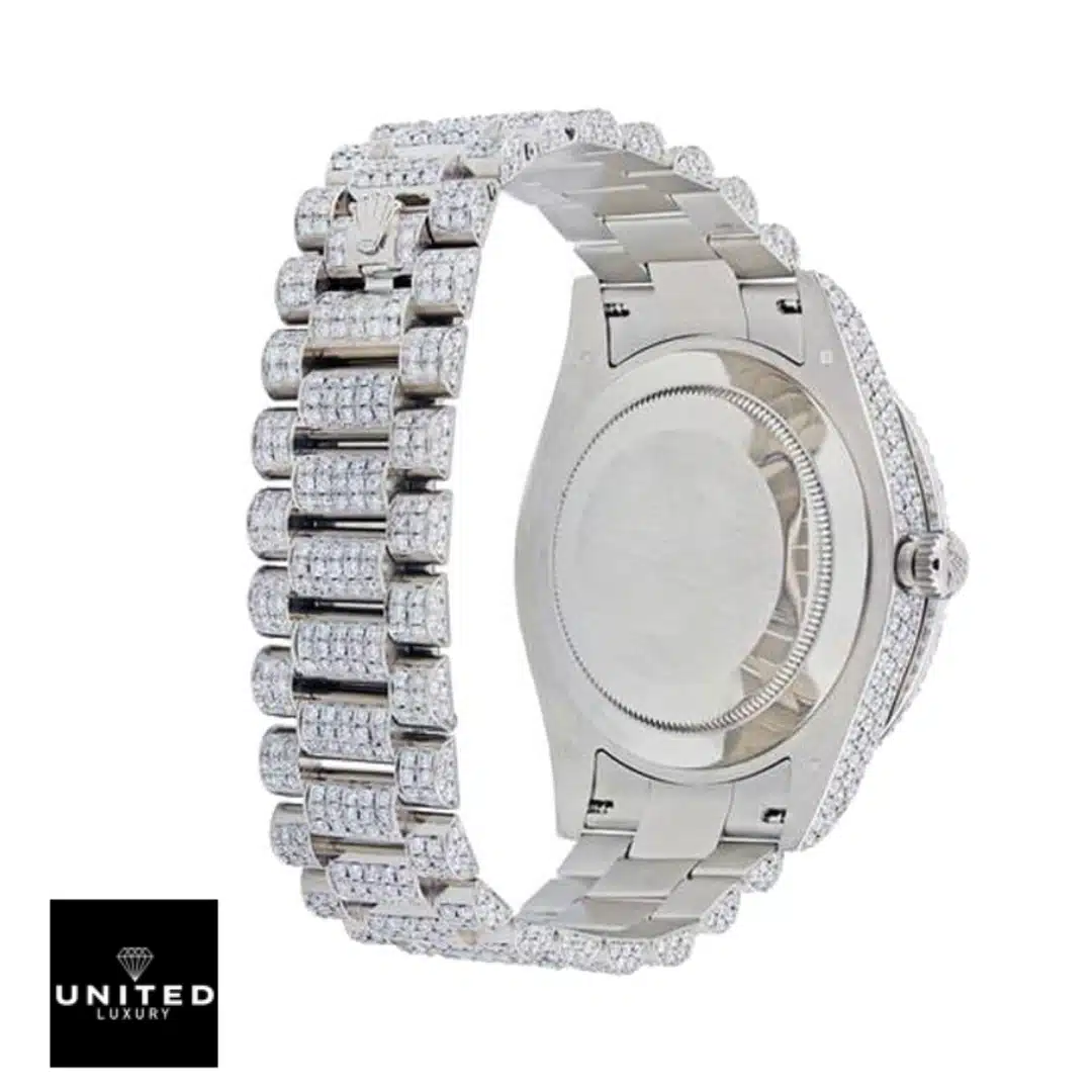 Rolex Day-Date 218239 Fully Iced Out Replica 1 Rolex Day-Date II White Gold 218239 Replica Oyster Diamond Bracelet