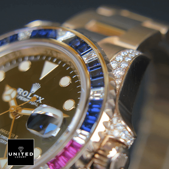 Rolex GMT-Master II 126755SARU Diamond Bezel Black Dial Replica 2 Rolex GMT-Master II 126755SARU Gem-Set Bezel Replica