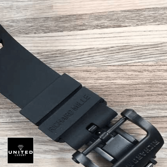 RM11-03 Replica 5 Richard Mille RM11-03 Black Rubber Bracelet Replica steel clasp