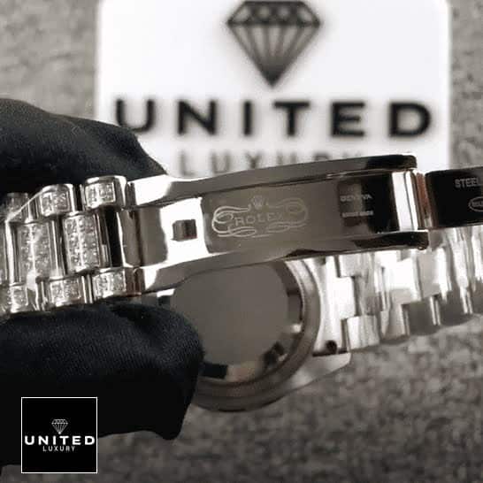 Rolex Datejust Oyster Diamond Replica 2 Rolex Datejust 31 116624 Replica Diamond Oyster Bracelet Open Clasp