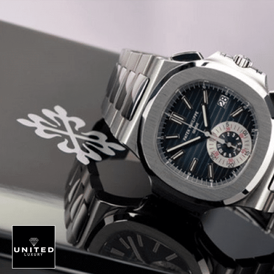 Patek Nautilus Blue Silver Replica 3 Patek Philippe 59801A-001 Nautilus Blue Dial Steel Replica on the box