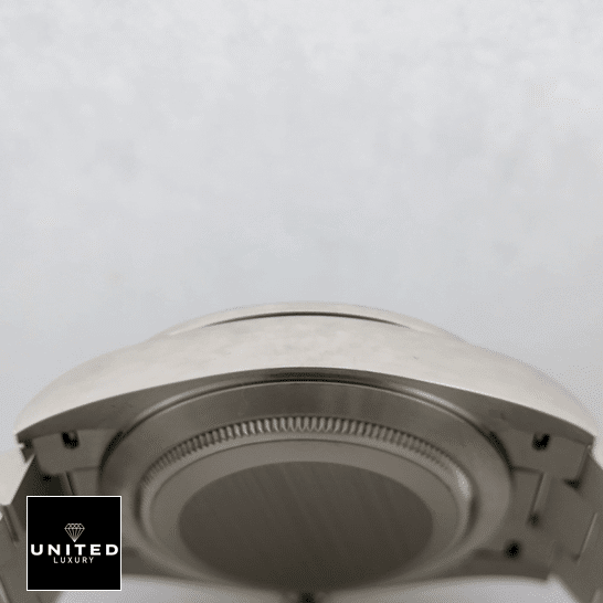 Rolex Day-Date Platinum 228396TBR Ice Blue Baguette Index Replica 2 Rolex Day-Date 228396TBR001 Stainless Steel Replica Left Side