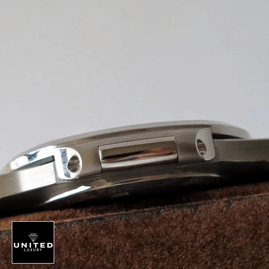 Patek Nautilus 5711/1A-011 Replica 6 Patek Philippe Nautilus 57111A-011 Stainless Steel Case Replica side view