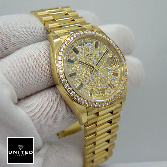 Rolex Day-Date Yellow Gold With Pave Diamond Dial Sapphire 128348RBR-0030 Replica 5 rolex_day_date_yellow_gold_with_pave_diamond_dial_sapphire_128348RBR_0030_replica_yellow_gold_unitedluxurynet