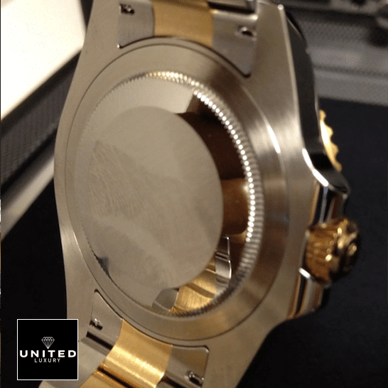 Rolex Gmt Two Tone Replica 4 Rolex GMT-Master II 116713 Stainless Steel Case Replica corwn pusher