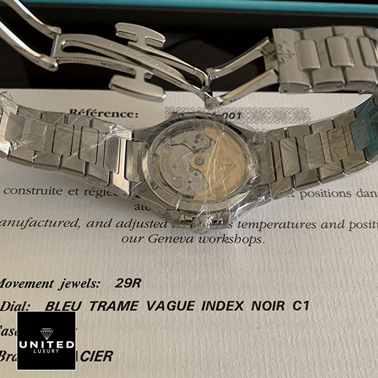 Patek Philippe Nautilus Ladies Blue Replica 6 Patek Philippe Nautilus 71181A-001 Stainless Steel Clasp Replica closed clasp