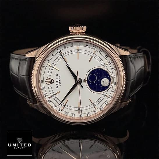 Rolex Gold Cellini Replica 3 Rolex Cellini Moonphase White Dial 50535-0002 Replica