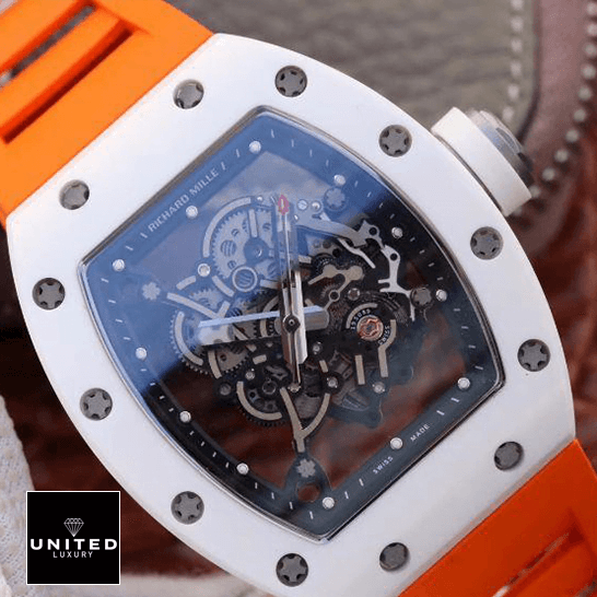 Richard Mille Ceramic Replica 3 richard_mille_RM055_KV_V2_white_ceramic_skeleton_dial_replica_front_two