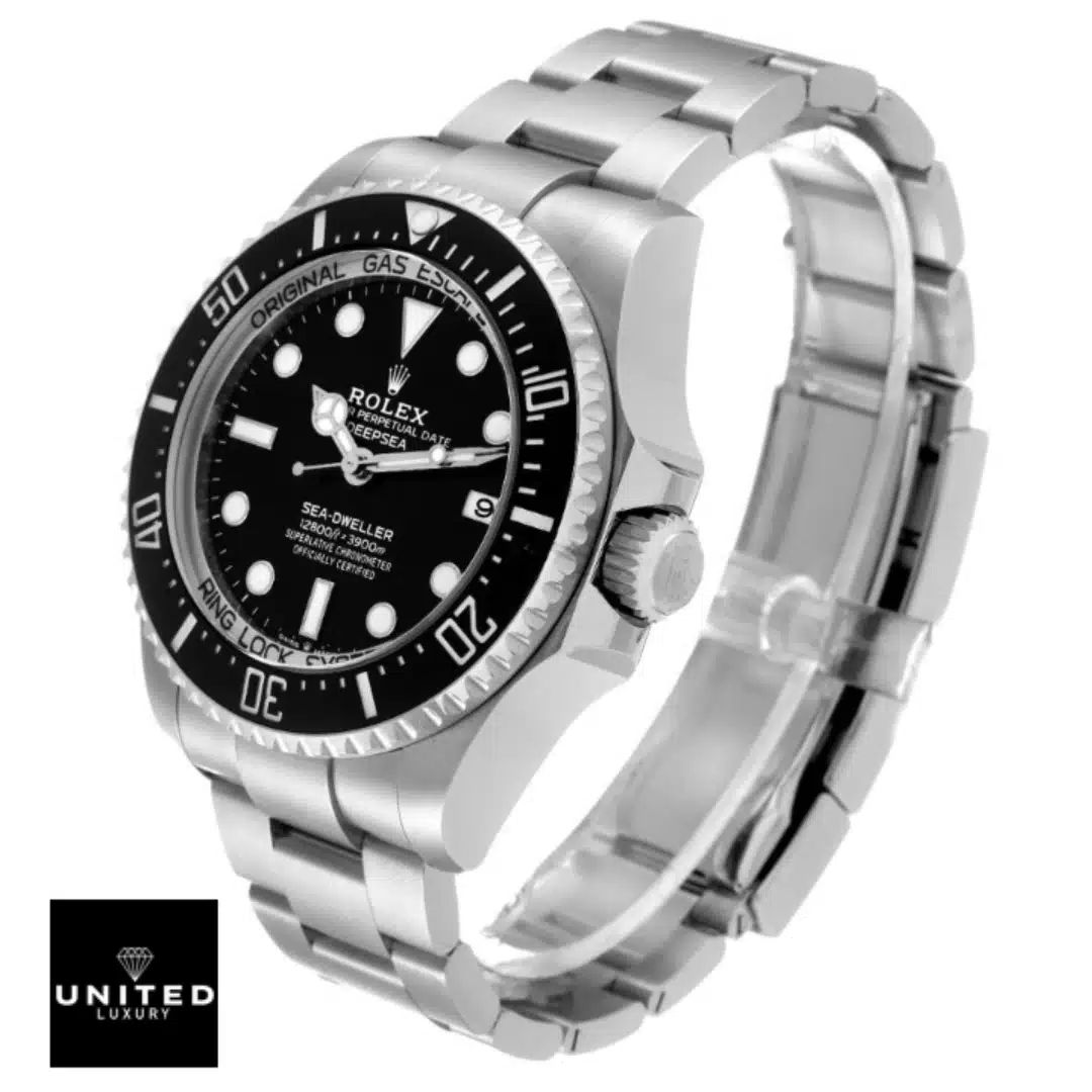 Rolex Deepsea Sea-Dweller Stainless Steel 116660-0001 Oyster Replica 4 Rolex Deepsea Sea-Dweller 116660-0001 Black Bezel Replica Right Side Crown Pusher