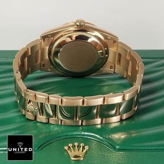 Rolex Day-Date 128235 AR Rose Gold Wrapped Chocolate Dial Replica 2 Rolex Sea-Dweller 126603-0001 Replica rolex on top of the box