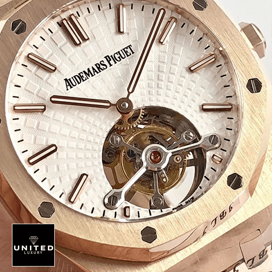 Audemars Piguet Royal Oak Tourbillon 20180803AP004 Replica 6 Audemars Piguet Torubillion White Dial Replica close analog view