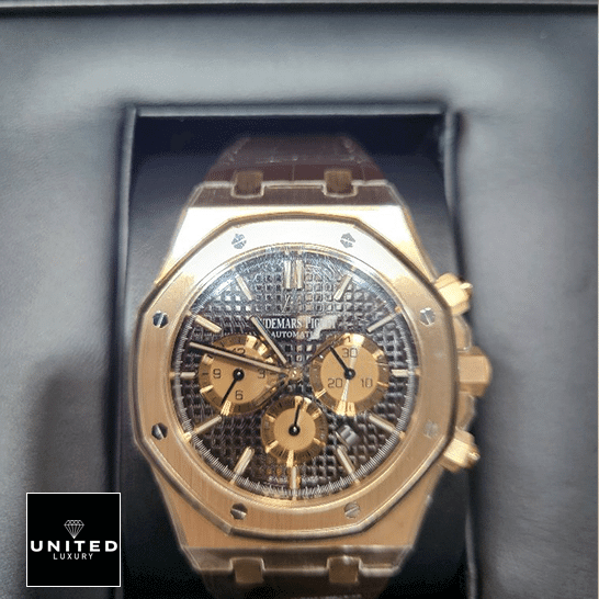 Audemars Piguet Royal Oak Chronograph 26331OR.OO.D821CR.01 Replica 5 Audemars Piguet Royal Oak Chocolate Dial Replica in the black box