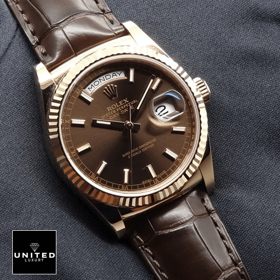 Rolex Day-Date 118135 V5 Brown Dial Replica 4 Rolex Day-Date 118139 V5 Chocolate Dial Replica