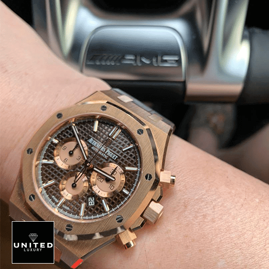 Audemars Piguet Royal Oak Chronograph 26331OR.OO.D821CR.01 Replica 3 Audemars Piguet Royal Oak Chocolate Dial Replica in the mercedes car