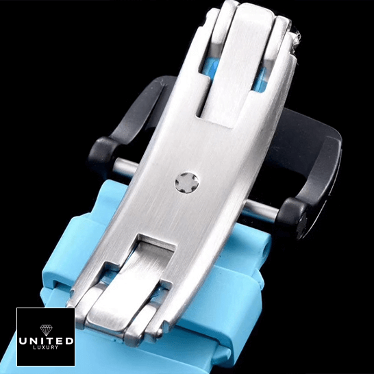 Richard Mille Skeleton Replica 4 Richard Mille RM055 Stainless Steel Clasp Replica opened clasp black background