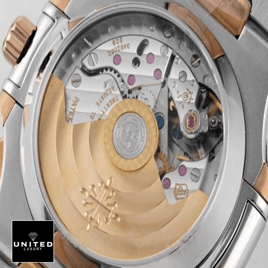 Patek Philippe Rose Gold 5980/1AR Replica 3 Patek Philippe nAUT?LUS 5980-1AR Steel Replica mechanism view