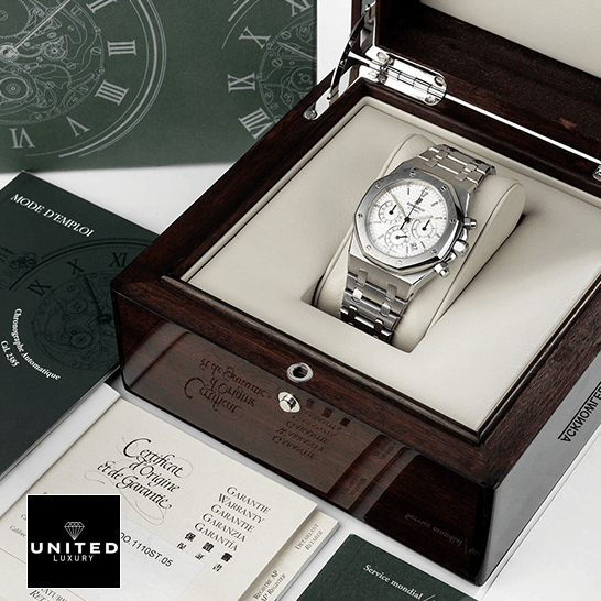 Audemars Piguet Royal Oak Chronograph 26300ST.OO.1110ST.05 Replica 5 Audemars Piguet Royal Oak 25860ST.OO_.1110ST.05 White Dial Replica in the box