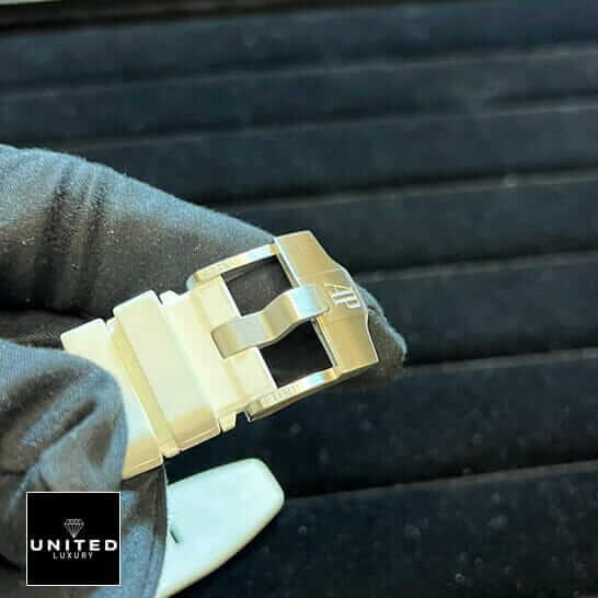 AP Royal Silver Ladies Replica 4 AP Royal Oak Stainless Steel Clasp Replica on the hand