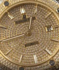 Audemars Piguet Royal Oak Iced Out Yellow Gold Replica 3 Screenshot_36-247x296