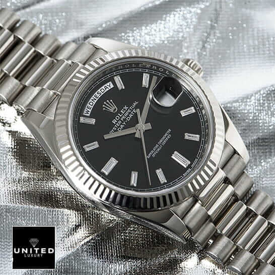 Rolex Day-Date Fluted Replica 6 Rolex Day-Date 118239 Replica Black Dial with Diamonds Replica