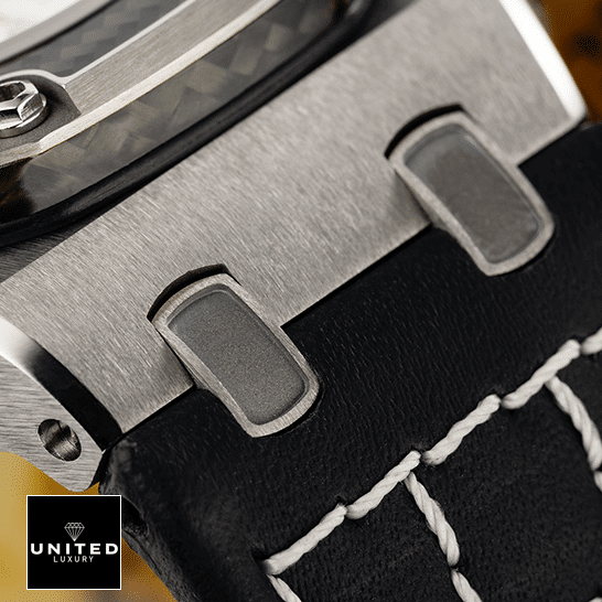 Royal Oak White Dial Replica 3 Audemars Piguet Royal Oak 26030IO.OO_.D001IN.01 Replica Leather bracelet