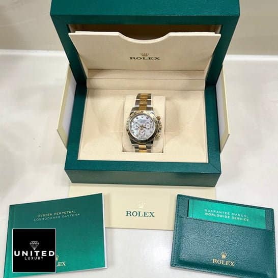 Rolex Daytona 116500ln-0001 Mother Of Pearl Dial Replica 1 Rolex Daytona 116500ln replica in Rolex Box and warranty card