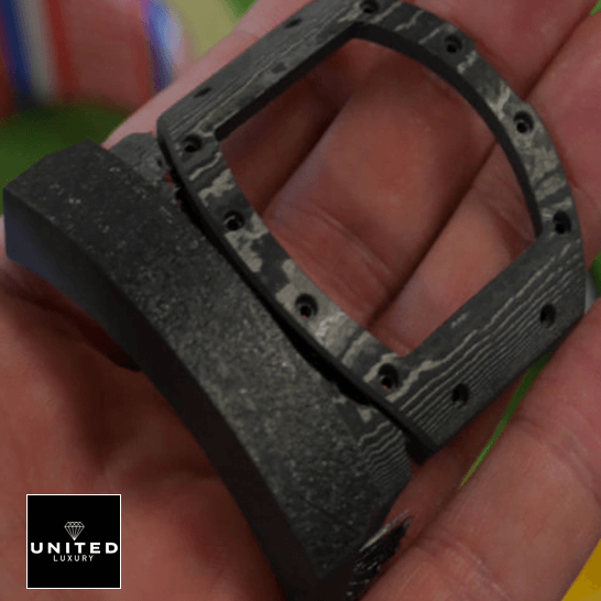 Richard Mille F1 Replica 5 Richard Mille Rm011 Carbon Bracelet Replica on the hand