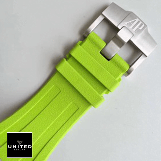 Audemars Piguet Royal Oak Offshore 26703ST.OO.A051CA.01 Replica 4 Audemars Piguet Royal Oak Green Rubber Bracelet Replica stainless steel clasp