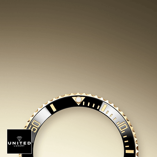 Rolex Submariner Date 126613LN Two-Tone Black Dial Replica 5 Rolex 16803 Two Tone Black Bezel Replica Rose Gold background