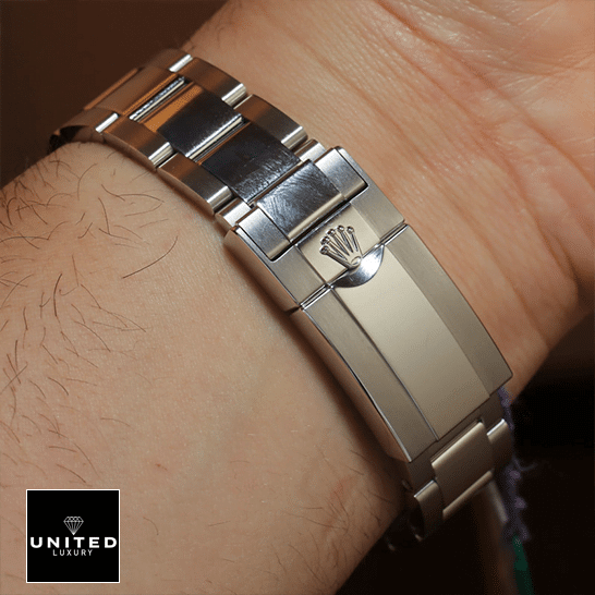 Rolex Daytona Platinum Ice-Blue Arabic Dial 116506-0001 Oyster Replica 4 Rolex Daytona Platinum S.Steel Oyster Bracelet Fold Clasp on the Rolex Logo 116506-0001 Replica