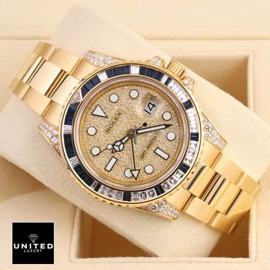 Rolex Gold Diamond Watch Replica 4 Rolex GMT-Master 116758SA Diamond Gold Dial Replica